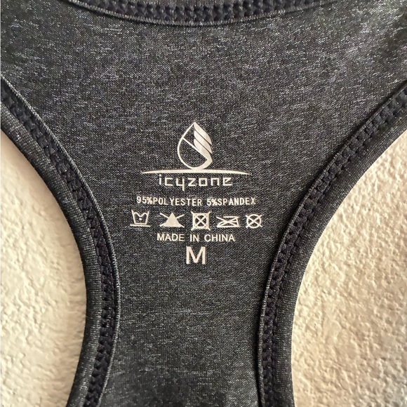 Icyzone Women's Charcoal Tank Top M - Picture 6 of 7
